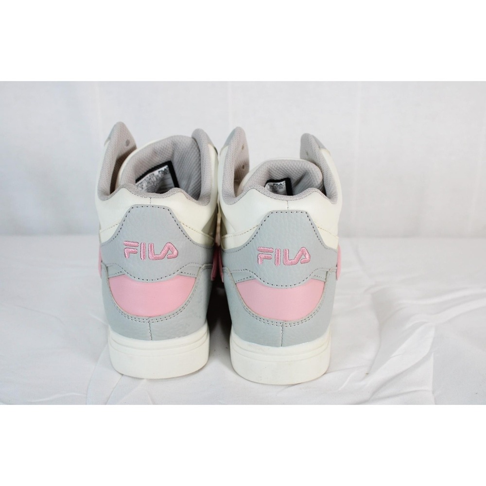 FILA High Top Sneakers Womens Gray Pink White Colorblock Lace Up Athletic Shoes - Picture 5 of 13